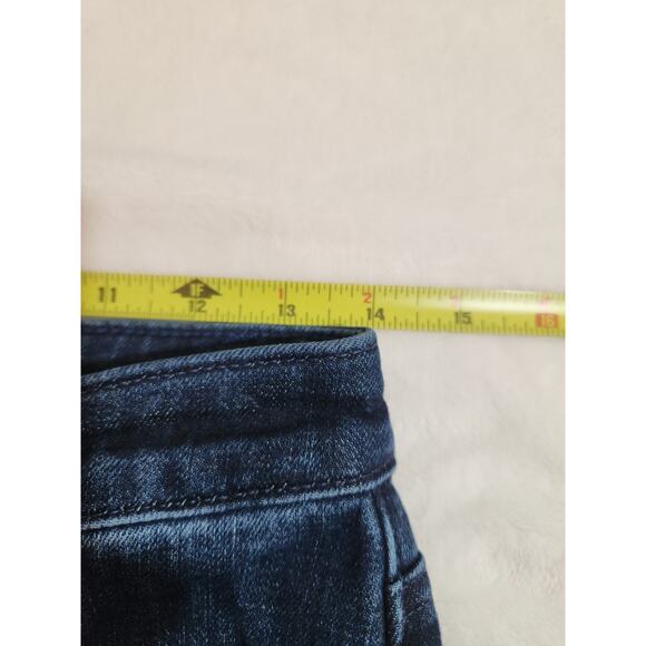 Talbots Straight Curvy Jeans Womens 2P 2 Petite Blue Whiskers Y2k Mid Rise - Picture 12 of 16